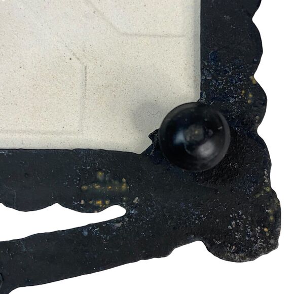 Vintage Currier and Ives Kitchen Cast Iron Tile Trivet "The Old Homestead" Japan - Picture 14 of 14